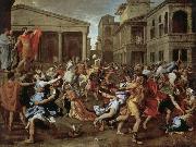 Nicolas Poussin Robbery sabine women oil on canvas